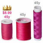 All Purpose Sewing Thread Set - 42 Assorted Rainbow Color Series and White Black