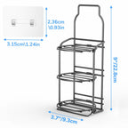 3-Tier Shower Soap Shampoo Bar Holder, Self Adhesive&Freestanding Draining Soap