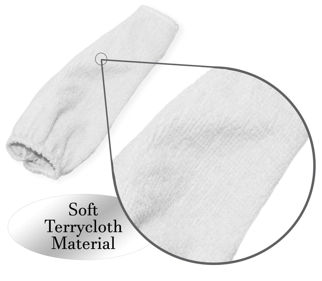 4 pack x 3 Rehabilitation Advantage Cloth Hand Cone Covers, White, 3 pcs