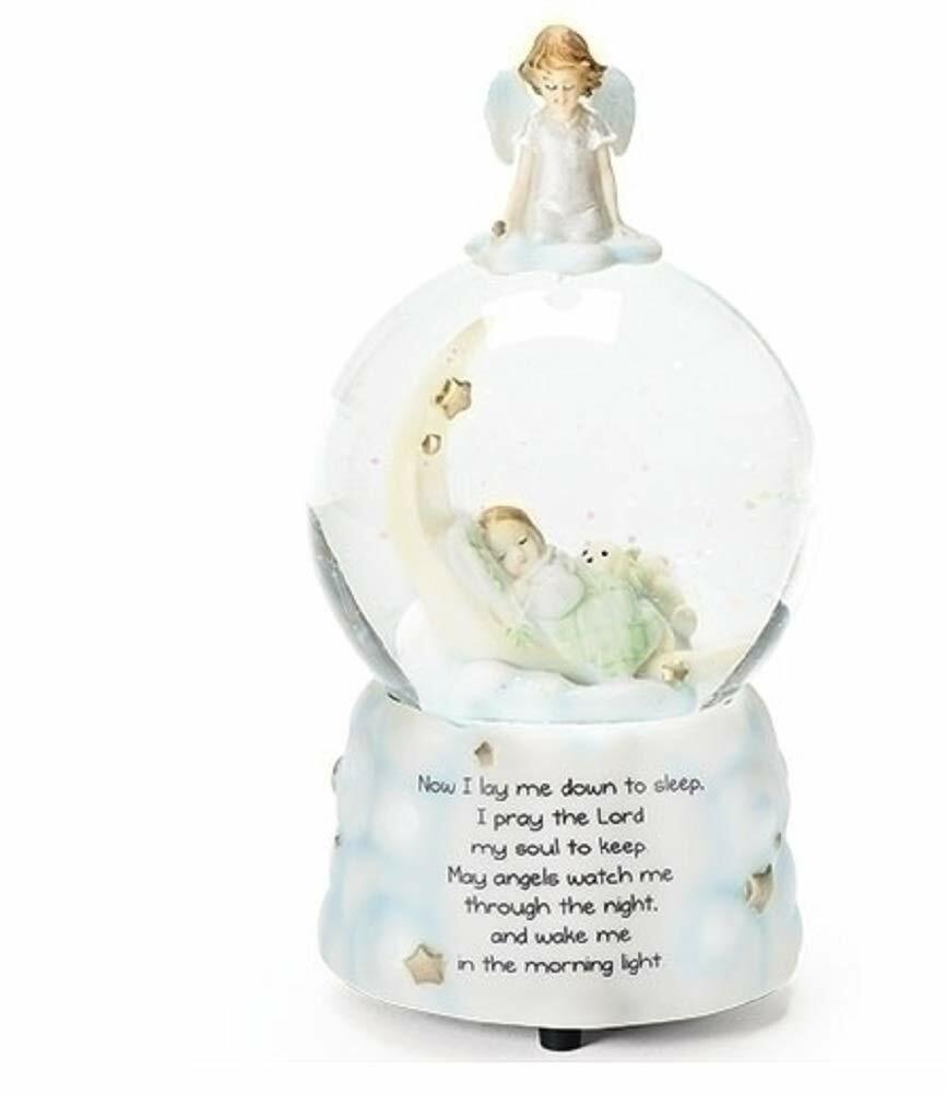 Roman 7.5" Children's Bedtime Prayer Musical Glitterdome – 100mm Snow Globe for