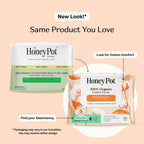 19 Count The Honey Pot Company - Non-Herbal Heavy Panty Liners for Women w/Wings