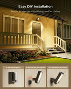 PopoIron Motion Sensor Outdoor Light, 10000mAh Rechargeable 600 Lumen Battery