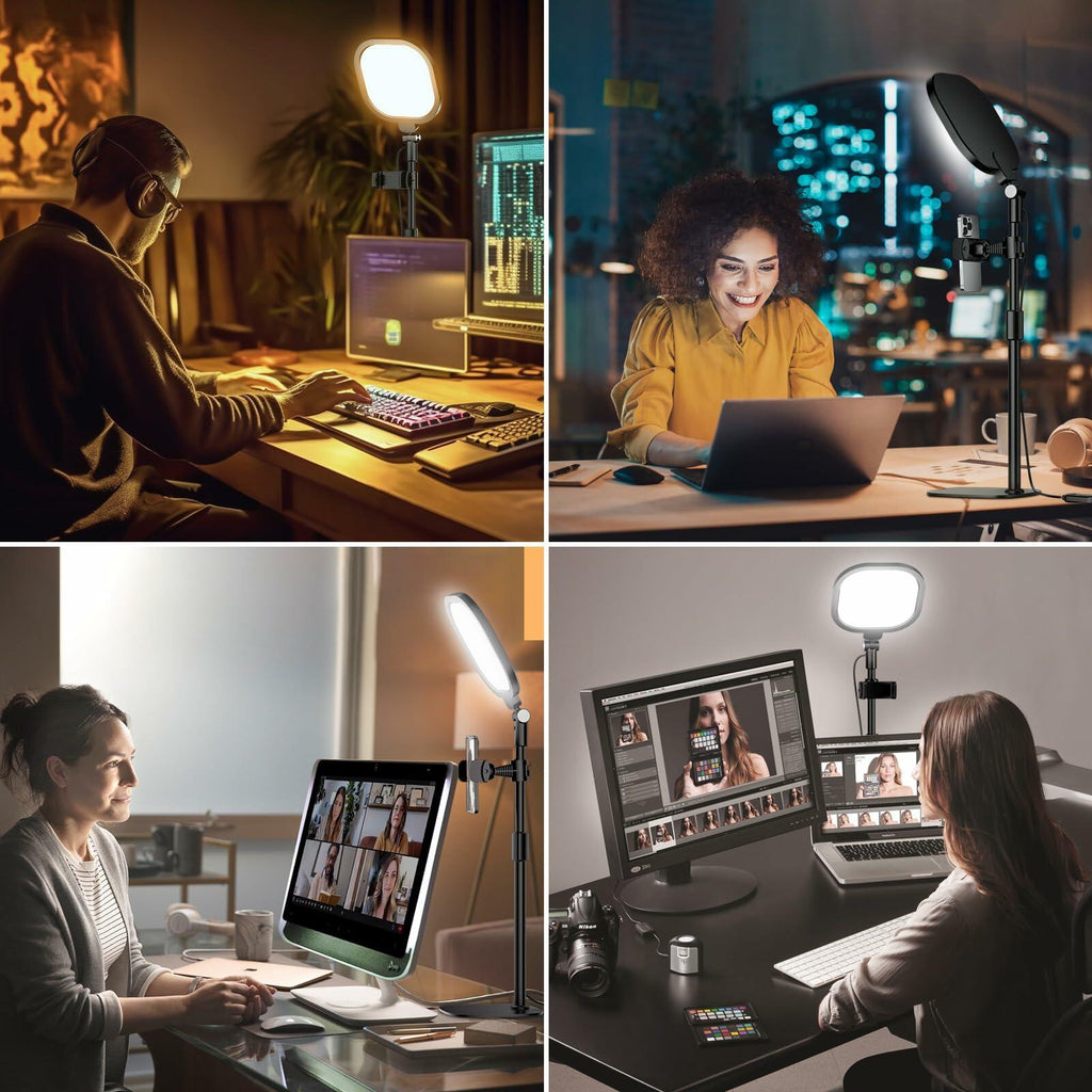 Zoom Lighting for Computer, Adjustable Desk Lighting for Video Calls, 30 Light