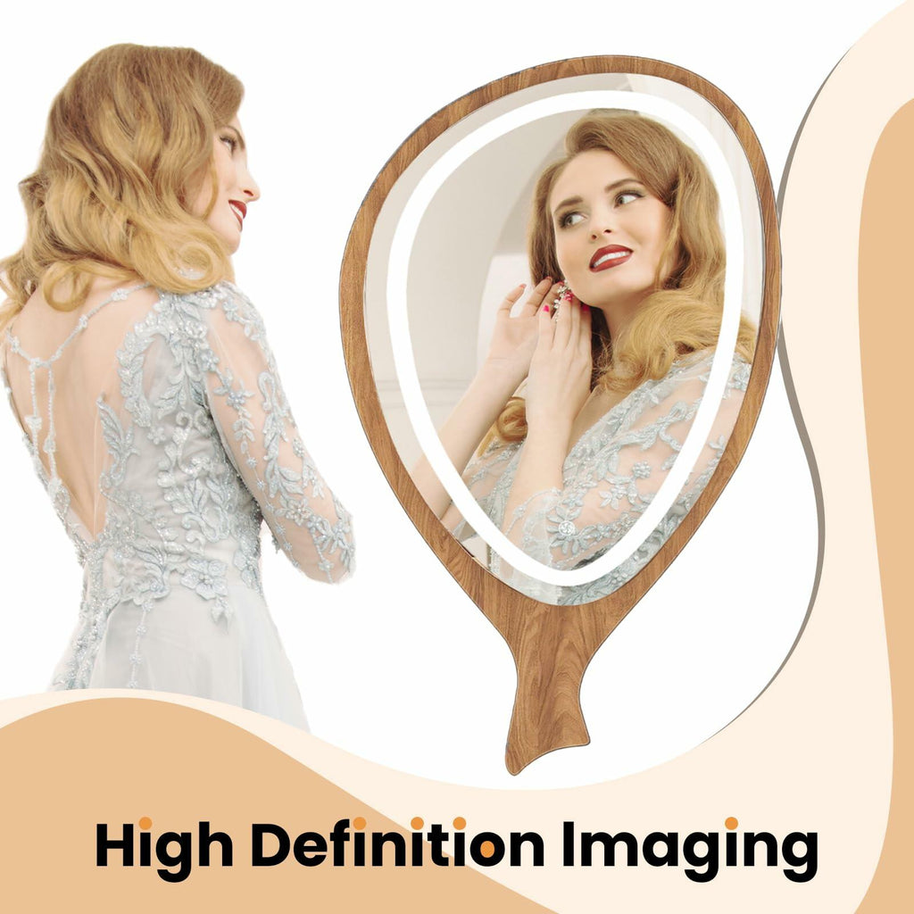 DEXHOM LED Wall Mirror Irregular Asymmetrical Wall Mirror for Living Room