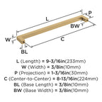 Amerock | Cabinet Pull | Champagne Bronze | 8-13/16 inch (224 mm)