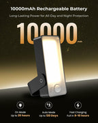 PopoIron Motion Sensor Outdoor Light, 10000mAh Rechargeable 600 Lumen Battery