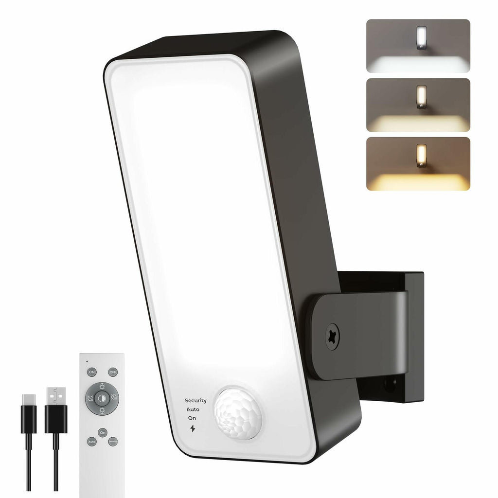 PopoIron Motion Sensor Outdoor Light, 10000mAh Rechargeable 600 Lumen Battery