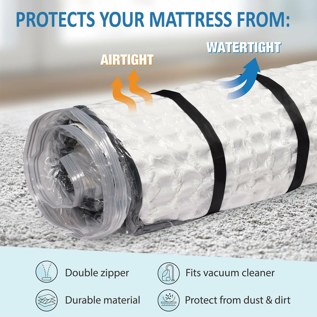 Storage Logic Foam Mattress Vacuum Bag for Moving, Storage, Vacuum Seal Mattress