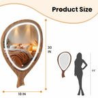 DEXHOM LED Wall Mirror Irregular Asymmetrical Wall Mirror for Living Room