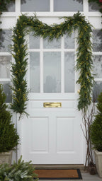 9ft Handmade Christmas Garland,Artificial Cypress Cedar Pine Needles Greenery