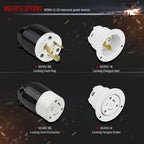 ENERLITES NEMA L5-20P Locking Plug Connector for Generator, Twist Lock Male