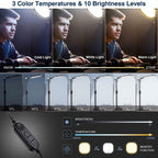 Zoom Lighting for Computer, Adjustable Desk Lighting for Video Calls, 30 Light