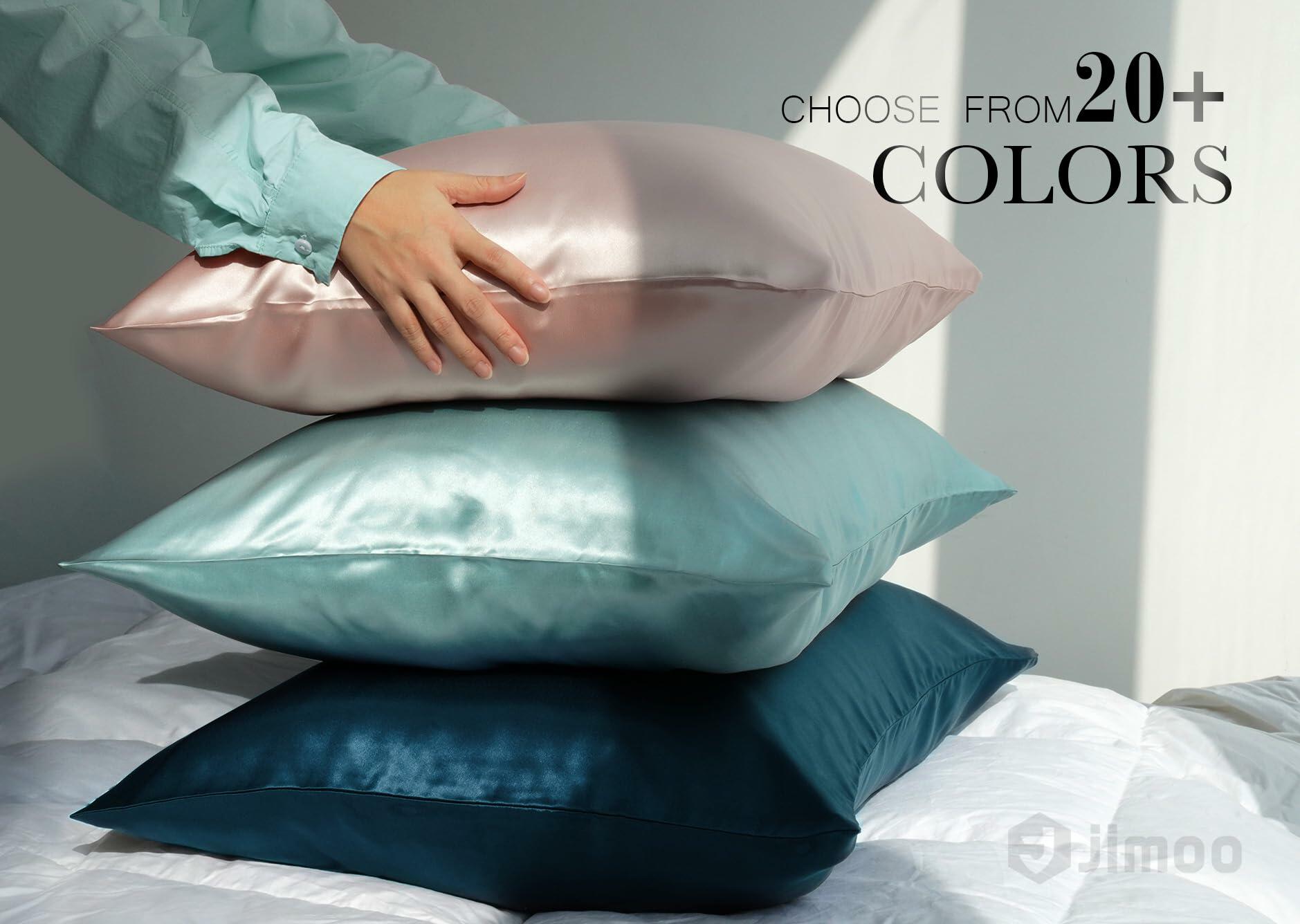 2 Pack 100% Mulberry Silk Pillowcase for Hair and Skin, 22 Momme Pure Natural