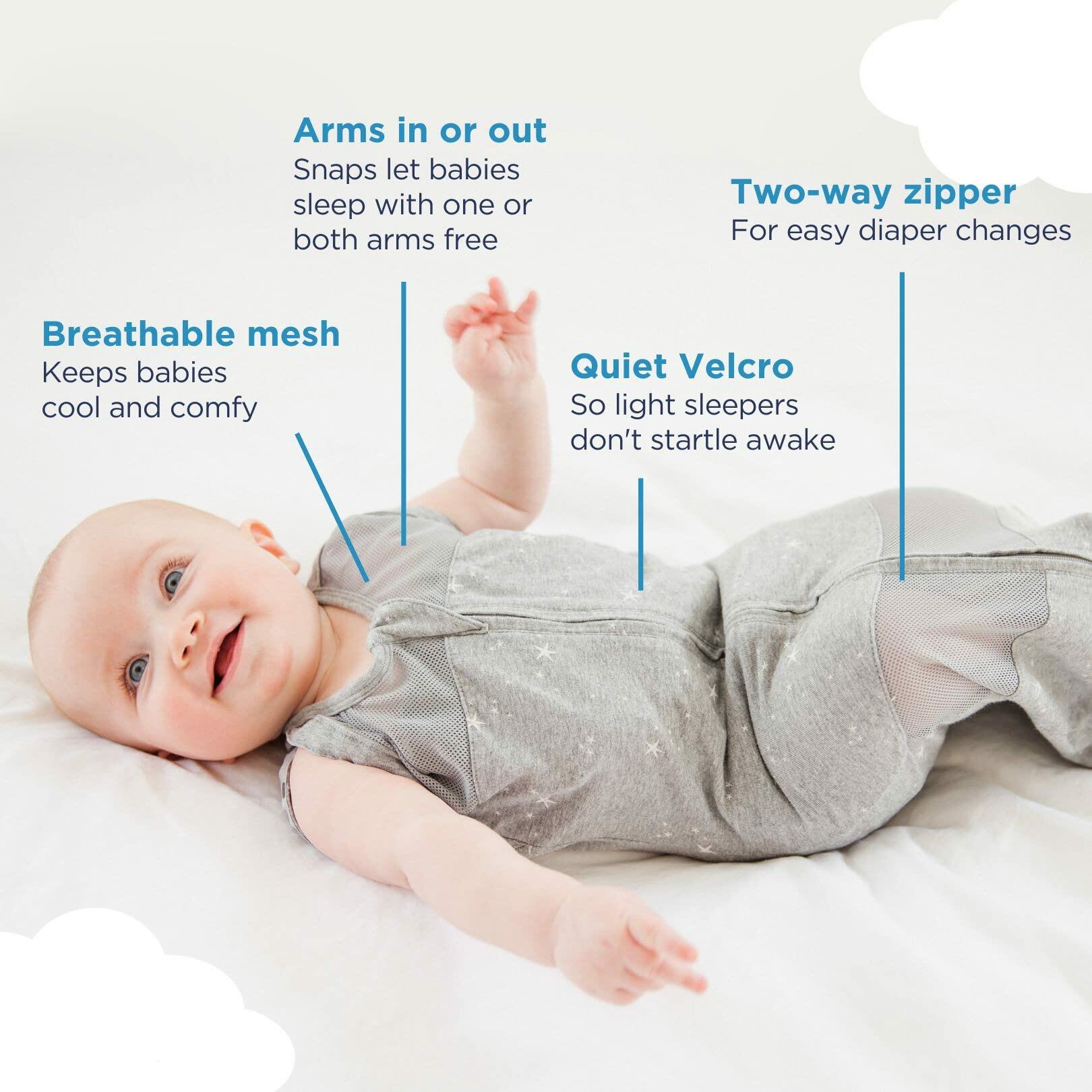 Happiest Baby Sleepea 5-Second Swaddle - small 100% Organic Cotton Baby Swaddle