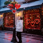 LOLStar Valentines Day Window Lights Decor with Timer, 3 Pack Battery Operated