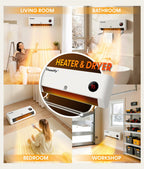 Thawify Electric Space Heater, 1500W Small Space Heater for Indoor Use, LCD