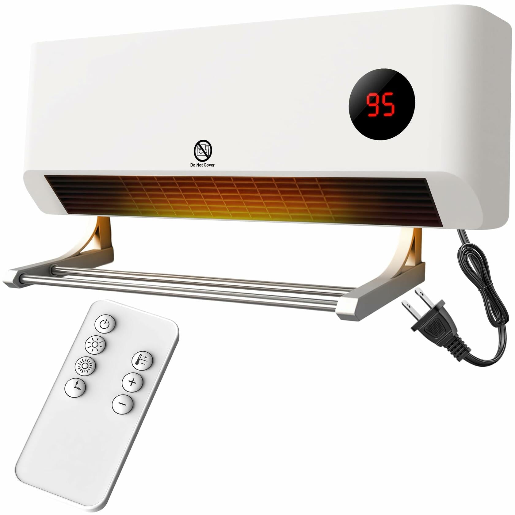 Thawify Electric Space Heater, 1500W Small Space Heater for Indoor Use, LCD