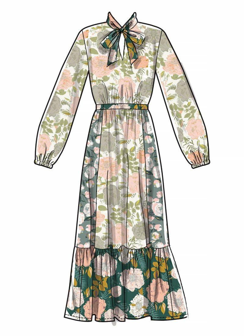 McCall Pattern Company McCall's Women's Loose-Fitting Long Sleeve Dress, 14-22