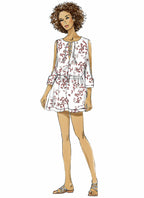 Vogue Patterns V9260 Misses' Romper and Jumpsuit with Cold Shoulder and Lace-Up