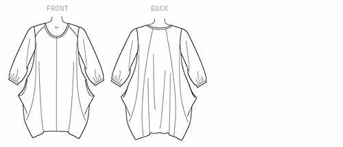 Vogue Patterns V9171 Misses' Side-Drape Tunic, Y (X-Small-Small-Medium)