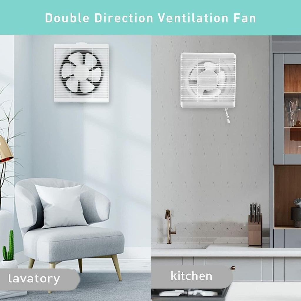 Nalle 10 Inch Window Reversible Exhaust Fan, 13.5X13.5 Through-wall installation