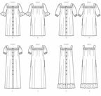 McCall's M7947Y Women's Square Neckline Dress Sewing Patterns, Sizes XS-M