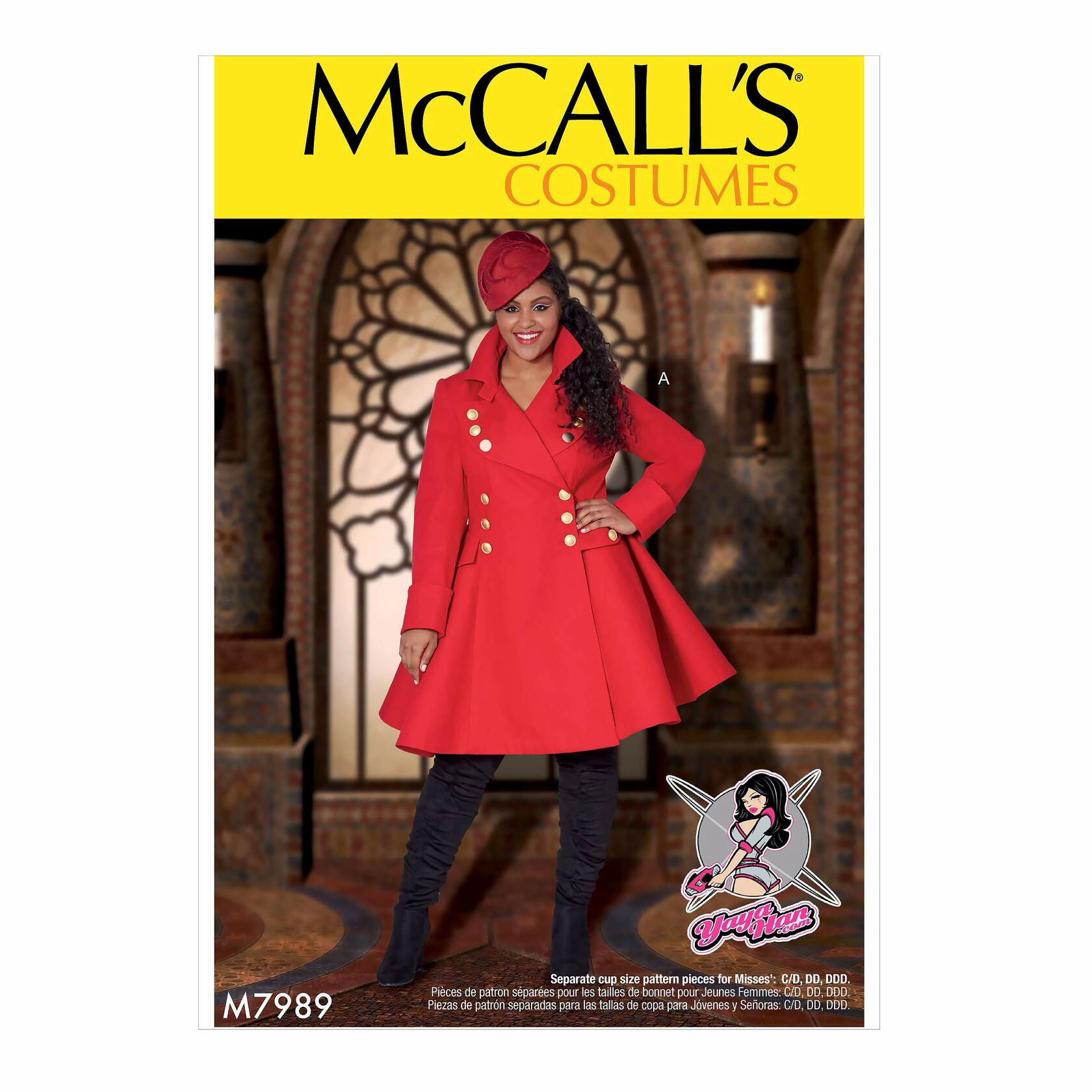 McCall Pattern Company McCall's Women's Lined Coat Cosplay Costume Sewing