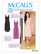 McCall's Patterns McCall's Learn Women's Sleeveless Button Up Dress, Plus Sizes