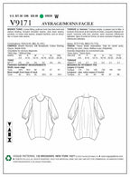 Vogue Patterns V9171 Misses' Side-Drape Tunic, Y (X-Small-Small-Medium)