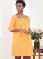 McCall's M7947Y Women's Square Neckline Dress Sewing Patterns, Sizes XS-M