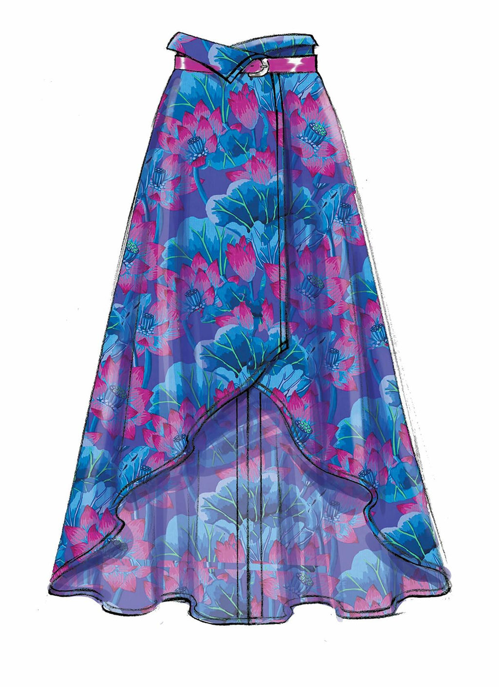 McCall's M7813A5 Women's Shin Length Wrap Skirt Sewing Patterns, Sizes 6-14