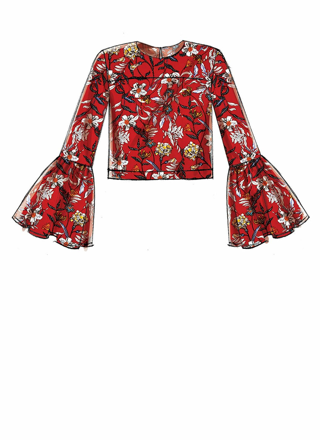 McCall Pattern Company McCall's Women's Flared Cuff Blouse Sewing Patterns,