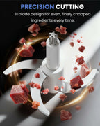 LINKChef Food Processor Small, 6 Cup Food Chopper with Container, 1.5L 250W