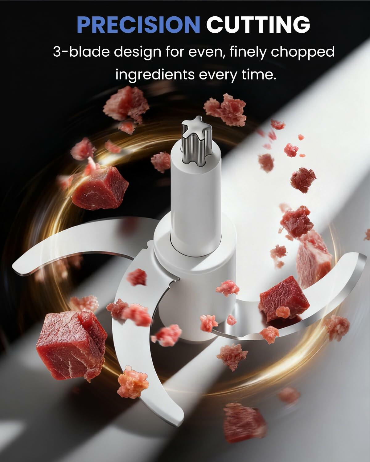 LINKChef Food Processor Small, 6 Cup Food Chopper with Container, 1.5L 250W