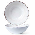 2 pieces Set LEHAHA Rustic White Melamine Large Serving Bowl,12 inches (130 OZ)