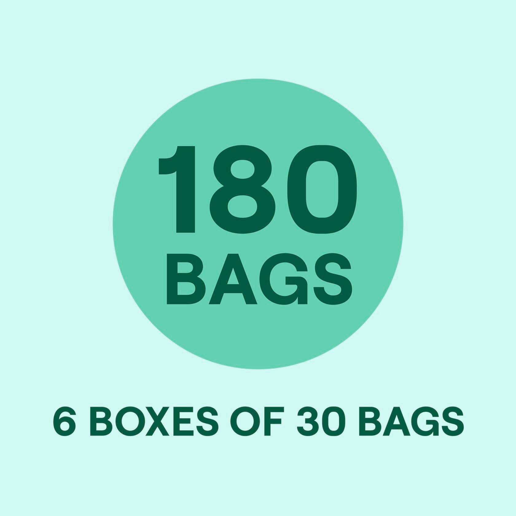 6 Packs of 30 count Seventh Generation 13 Gallon Extra Strong Tall Kitchen Trash