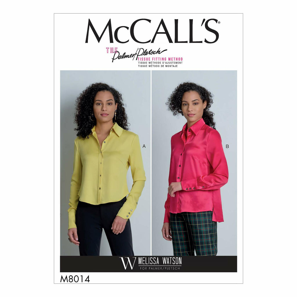 McCall Pattern Company McCall's Women's Button-Up Close Fitting Blouse Sewing