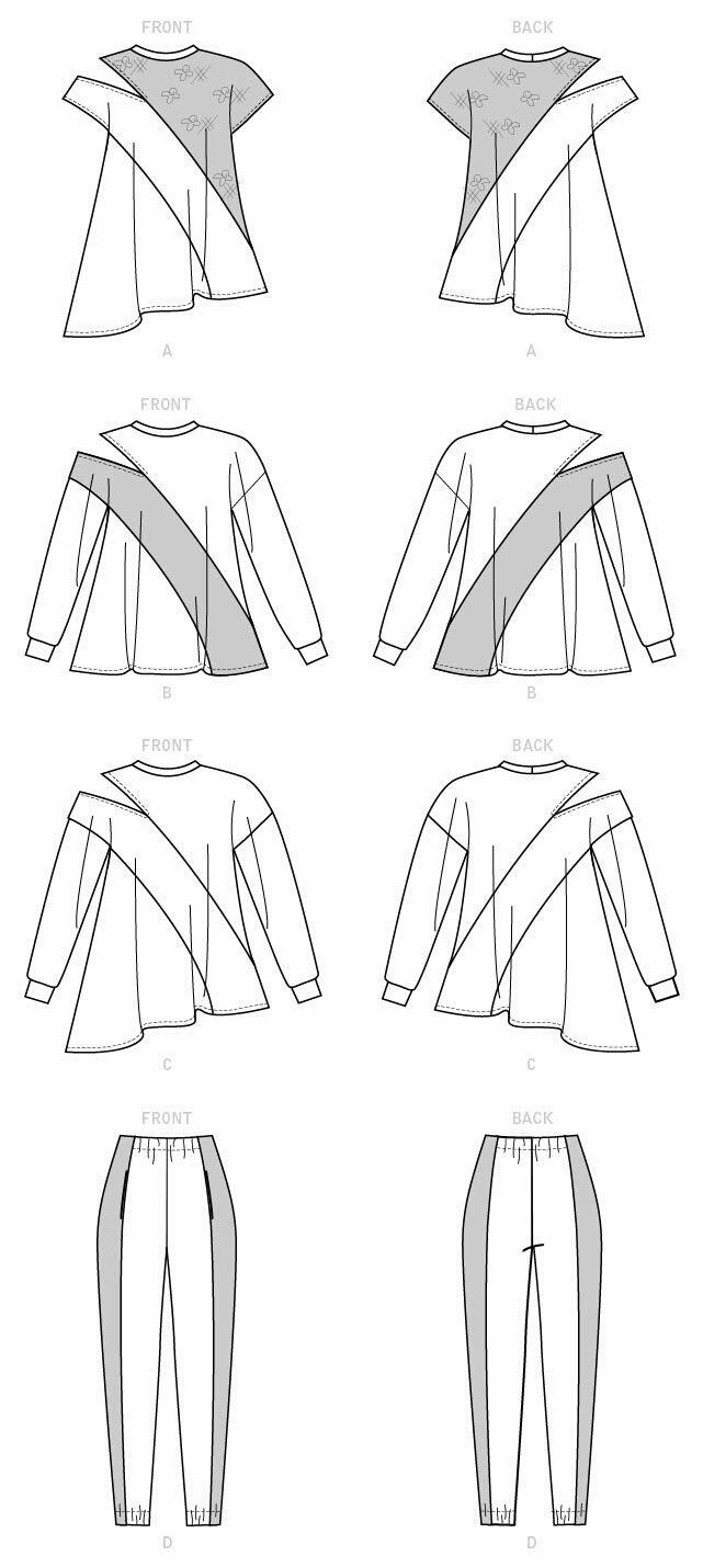 McCall's Patterns McCall's Women's Open Shoulder Shirt and Calf Length Pants,