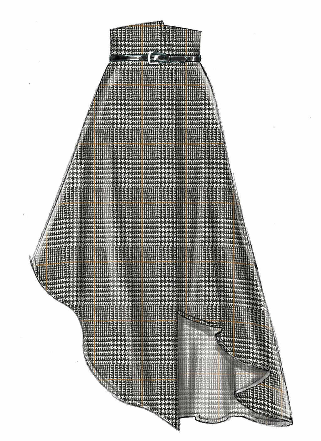 McCall's M7813A5 Women's Shin Length Wrap Skirt Sewing Patterns, Sizes 6-14