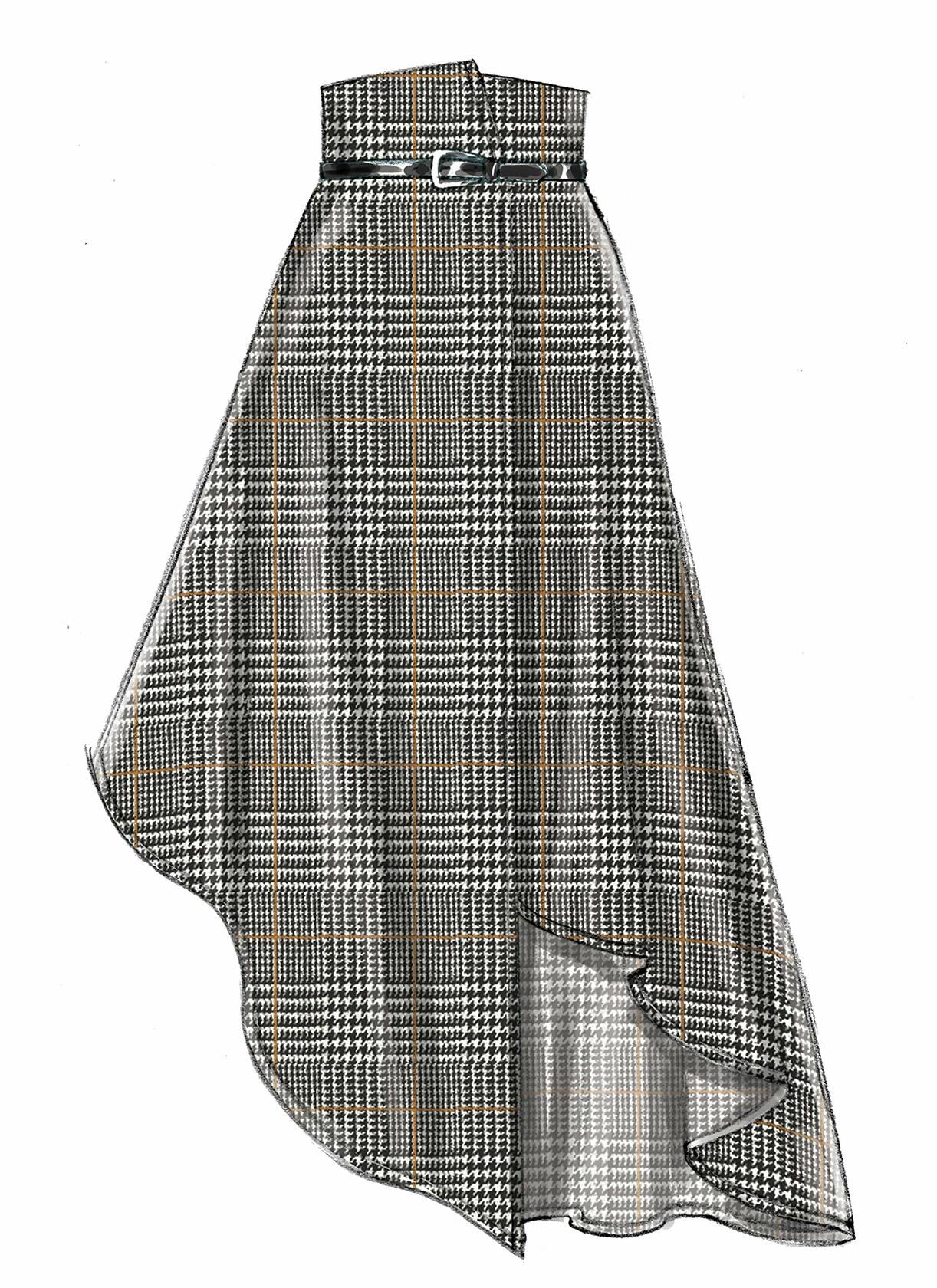 McCall's M7813A5 Women's Shin Length Wrap Skirt Sewing Patterns, Sizes 6-14