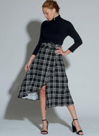 McCall's M7813A5 Women's Shin Length Wrap Skirt Sewing Patterns, Sizes 6-14