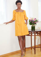 McCall's M7947Y Women's Square Neckline Dress Sewing Patterns, Sizes XS-M
