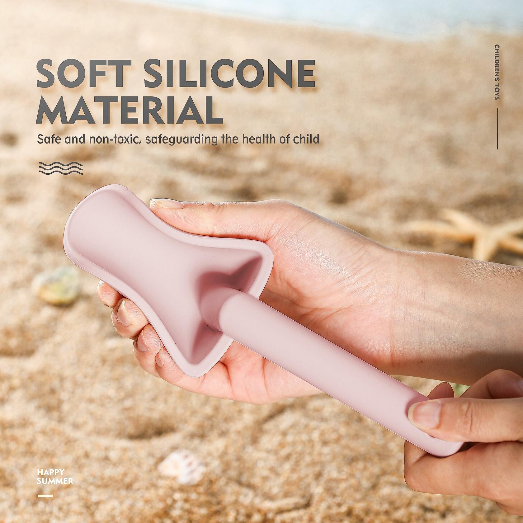 OPEN BOX - MarcZero 11Pcs Silicone Beach Toys,Modern Baby Beach Toys,Travel