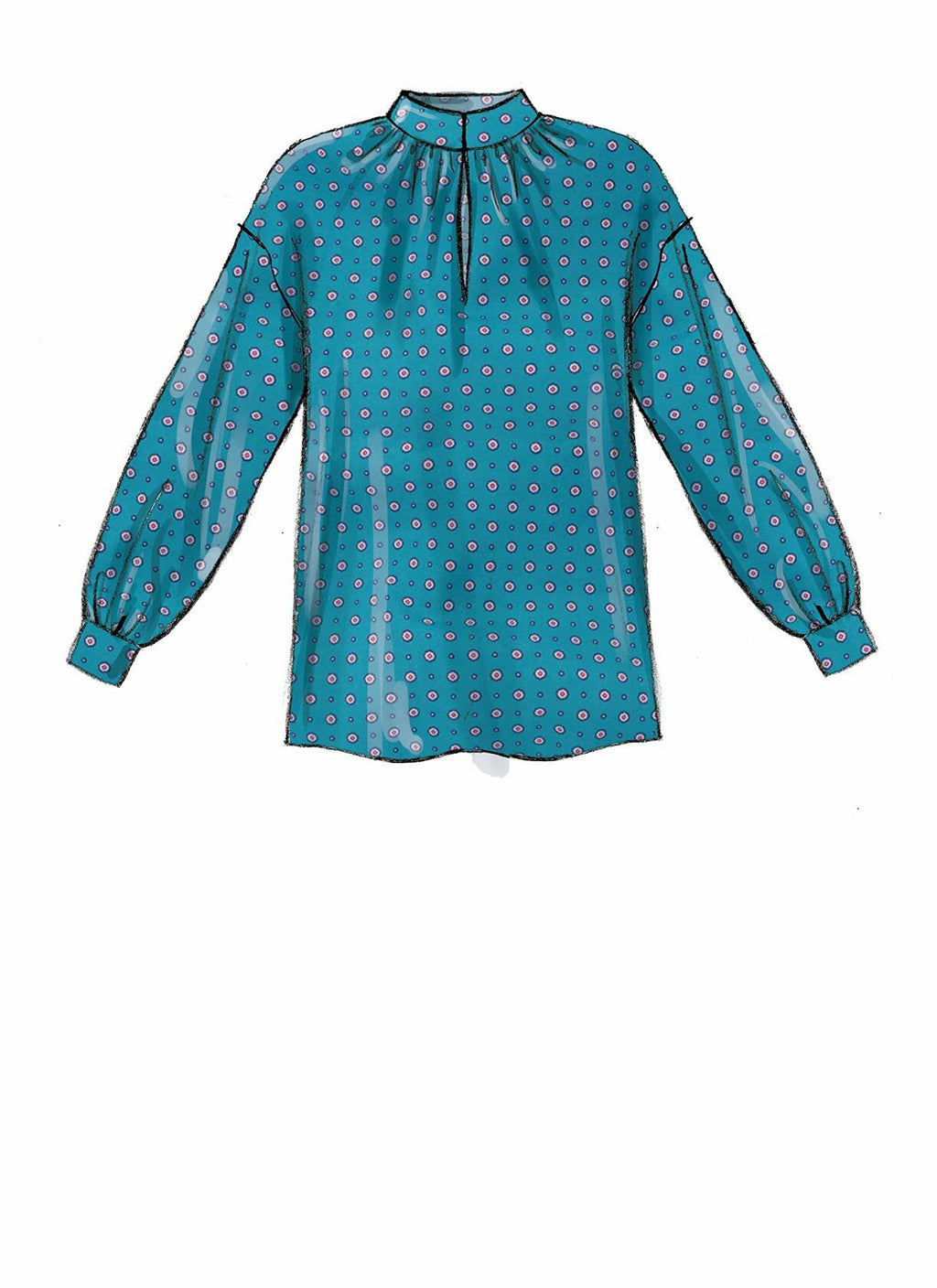 McCall's Patterns McCall's Women's Flared Sleeve Blouse, Size 14-22 Sewing