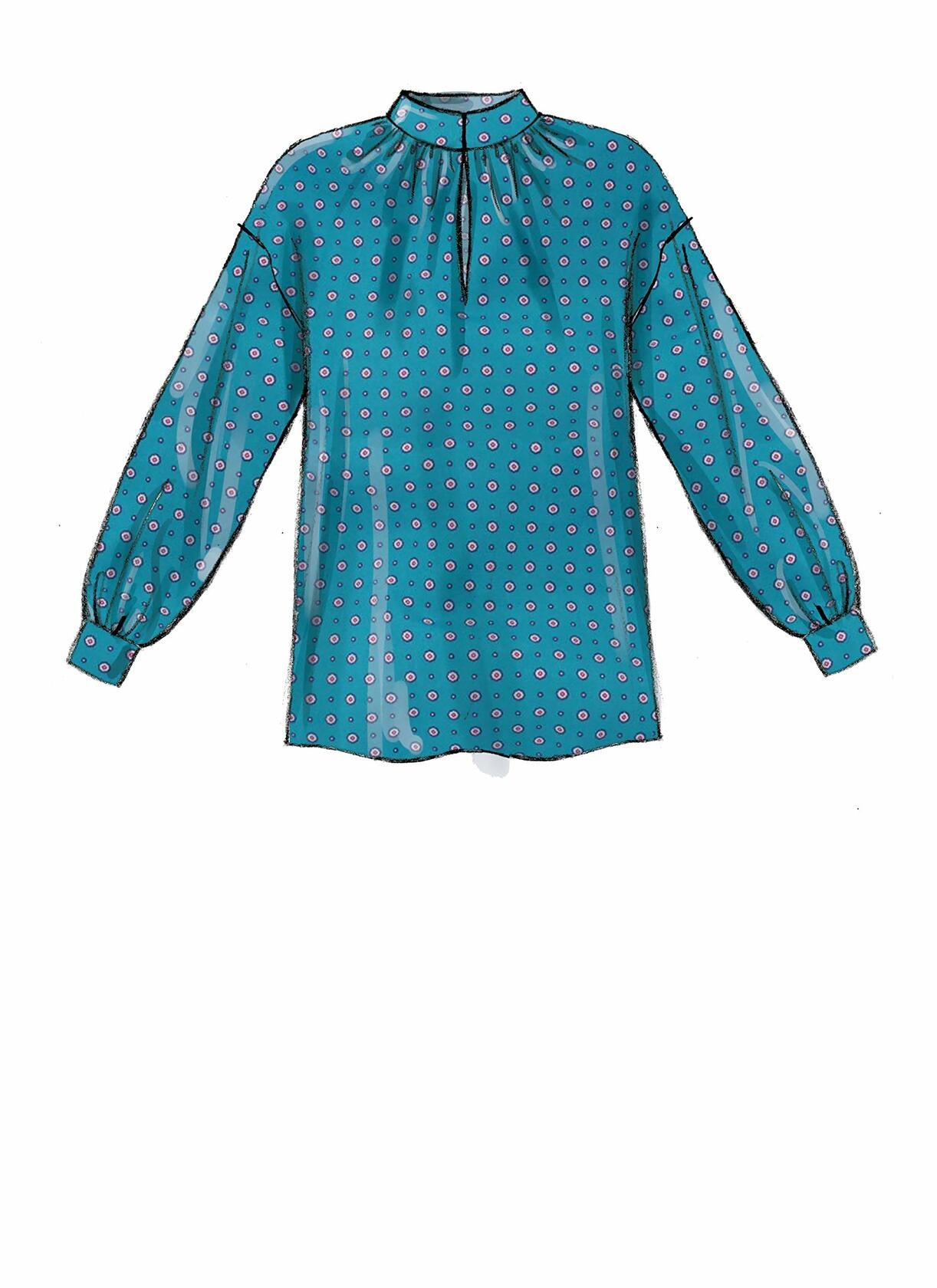McCall's Patterns McCall's Women's Flared Sleeve Blouse, Size 14-22 Sewing