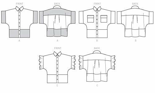 McCall's M8001ZZ Easy to Sew Women's Loose Fitting Button-Up Blouse Sewing