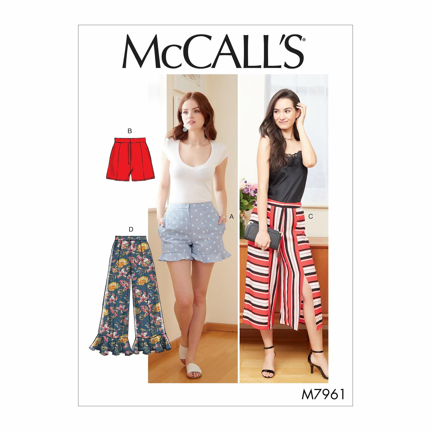 McCall Pattern Company McCall's Women's Shorts and Flared Leg Pants, Sizes 6-14