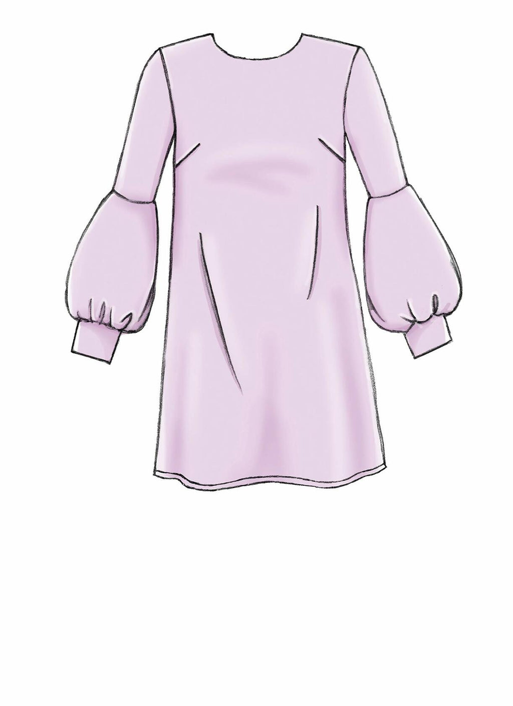 McCall Pattern Company McCall's Women's Flared Sleeve Pullover Dress Sewing