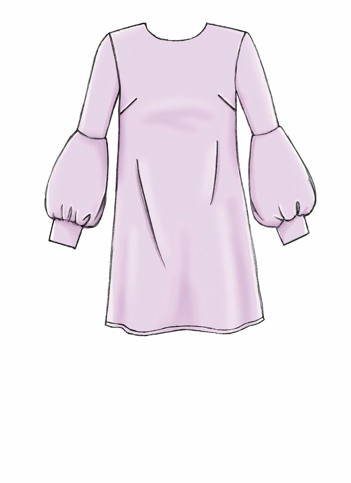 McCall Pattern Company McCall's Women's Flared Sleeve Pullover Dress Sewing