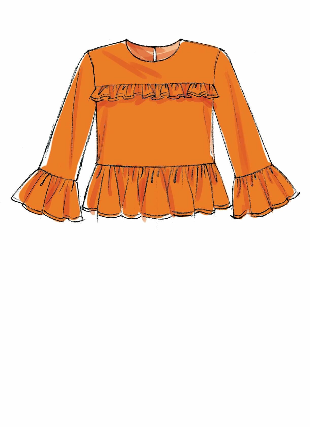 McCall Pattern Company McCall's Women's Flared Cuff Blouse Sewing Patterns,